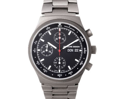 ETERNA Porsche Design Chrongraph Ref. 6625.10. Titan. Automatik-Werk Valjoux 7750 mit sehr guten Gangwerten (+4 Sek., 268° Am