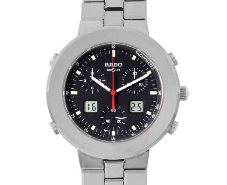 RADO DiaStar Chronograph Ref. 539.0376.3. Wolframcarbid-Gehäuse. Quartz-Werk mit Stopp-Funktion, Alarm, Chronograph etc. Neue