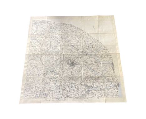 EDWARD STANFORD: NORFOLK, large scale map from Ordnance Survey circa 1900, folding backed onto linen, approx 1010mm