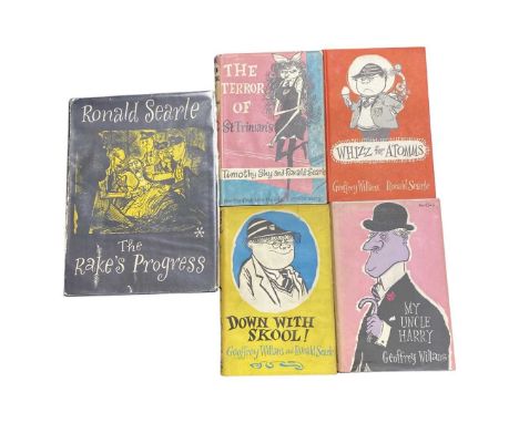 GEOFFREY WILLANS: 3 titles: DOWN WITH SKOOL, ill Ronald Searle, London, Max Parrish, 1953, 1st edition, original cloth gilt, 