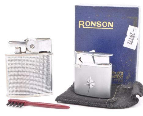Ronson, - Made in England - Vintage 20th century Cadet electric lighter reg mark 870102, together with another later example 