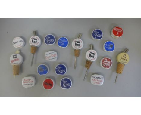 A collection of ceramic spirit dispensers 