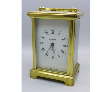 A Bayard French gilt brass carriage clock 