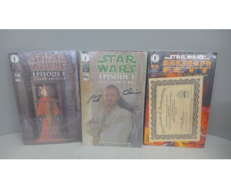 Star Wars signed comics, Steve Crespo, Robert Teranish, Ken Kelley, P. Craig Russell, Howard M Shun, each with COA 