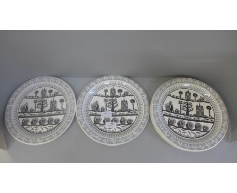 Six Royal Worcester Scottie Wilson plates 