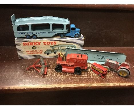 A collection of vintage Dinky Toys including a Dinky Toys 982 Pulmore Car Transporter - boxed 