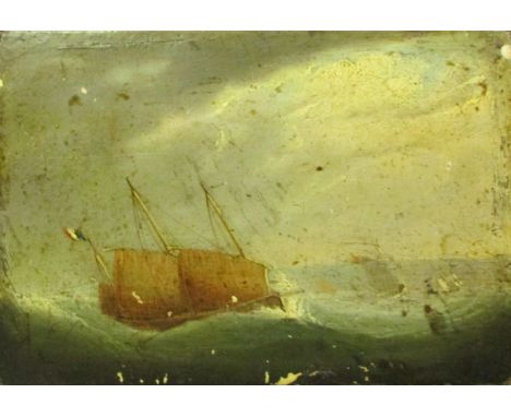 19TH CENTURY ENGLISH SCHOOLoil on panel Seascape 6 x 8 “ 