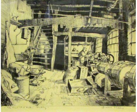 JAMES PRIDDEY signed in pencil to margin, drypoint etching “cribed  The Pearl Studmaker   Hockley  12 x 17 “ 