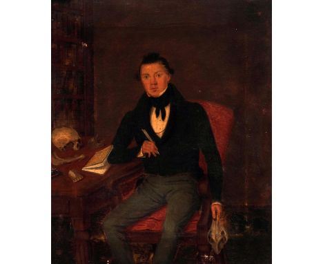 ENGLISH SCHOOL (19TH CENTURY) Portrait of Thomas Holford, MRCVS of Middlewitch, Cheshire   Veterinary Surgeon, Buried in Midd
