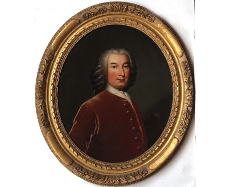 ENGLISH SCHOOL (19TH CENTURY) Half-Length Portrait of a Gent oil on canvas 29 x 24 “, in carved giltwood frame 