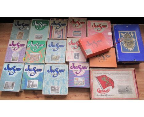 A collection of Chad Valley wooden jig-saw puzzles