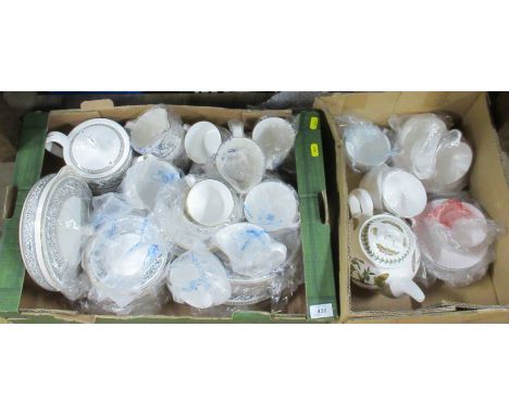 A box of assorted boxed Royal Worcester and porcelain