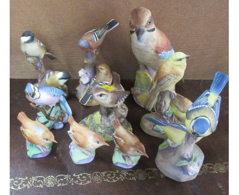 9 Royal Worcester models of birds, together with another model