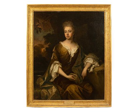 Attributed to Michael Dahl (1659-1743)Portrait of Julia Butler (died 1777)wife of Edward Evelyn of Felbridge, Esq, and daught