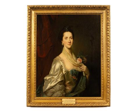 Attributed to William Hoare of Bath (1707-1792)Portrait of Jane Cust (1725-1791), second wife of James Evelyn of Felbridgehal