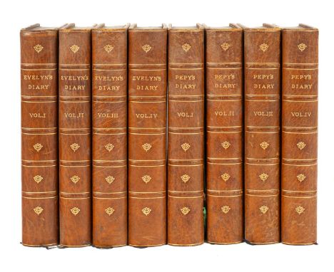 Baybrooke (R) Diary and Correspondence of Samuel Pepys, London: Henry Colburn, 1854, four volumes, tan calf, bound in a set w