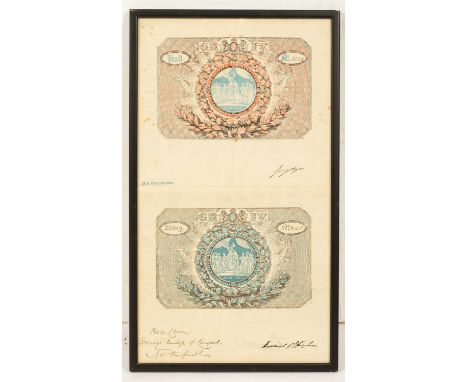 A George IV Coronation ticket, June 1821, a printed ticket for admission to Westminster Hall (no. 3231), with an accompanying