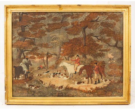 After Samuel Henry Alken (1810-1894)Hare Crossing and The Killetching and aquatint27cm x 37cmwith four further fox hunting et