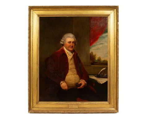 Attributed to George Romney (1734-1802)Portrait of George Medley of Buxted, Esq. (1720-1796)three-quarter length, seated, in 