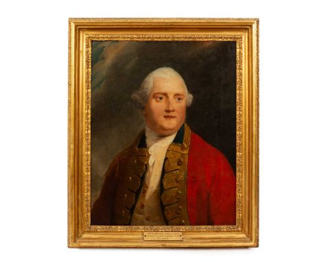 Circle of Robert Edge Pine (1730-1788)Portrait of Colonel Richard Shuckburgh (1728-1772)half-length, in the uniform of the Fi