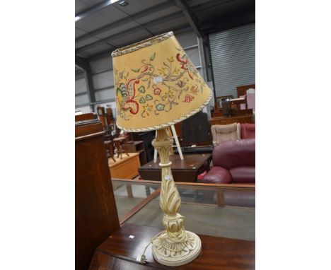 A vintage classical style table lamp, plug removed for safety