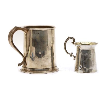 A silver mug, by J B Chatterley &amp; Sons Ltd, Birmingham 1955, with a presentation inscription, 12.2cm high, together with 
