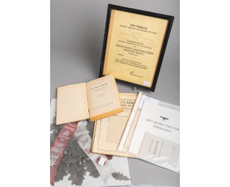 Mehrteiliges Militaria-Konvolut (Drittes Reich), bestehend aus: 1x Mitteilungsblatt Nr.11, Panzer-Artillerie Regiment 80, Rus
