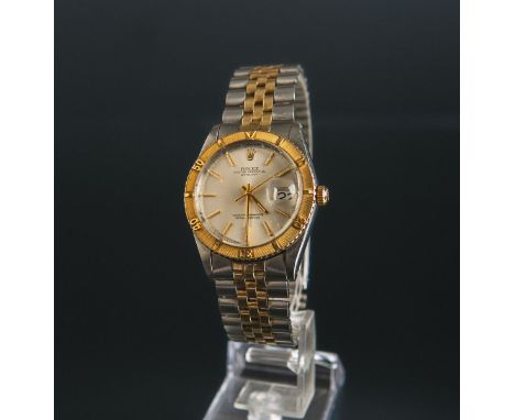 Rolex - Herrenarmbanduhr "Oyster Perpetual Datejust" (1980er Jahre), bicolor, Stahl u. GG,Zifferblatt m. Indizes, Datumsanzei