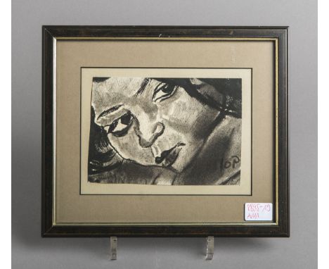 Pankok, Otto (1893 - 1966), Vorderseite eine Portraitdarstellung, rs. handschr.: "Anbeinoch 115 Zeichnungen. Print Oskar ist 