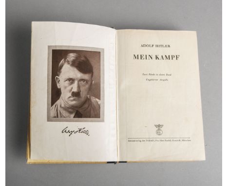 Hitler, Adolf, "Mein Kampf", heller Einband m. schwarzem Buchrücken, Band 1 u. 2,753.-757. Auflage, Zentralverlag der NSDAP, 