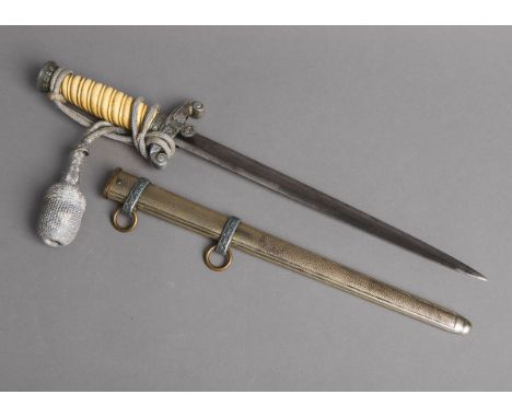 Offiziersdolch (2. WK ca. 1935, Drittes Reich), Herst. W.K. u. Cie, Solingen, L. Klingeca. 26 cm, gesamt ca. 39,5 cm, nicht ü