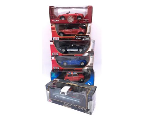 Solido, Corgi &amp; Motor Max, a boxed group of 1:18 and 1:24 scale models to include Solido (Prestige Series) Mini in Red wi