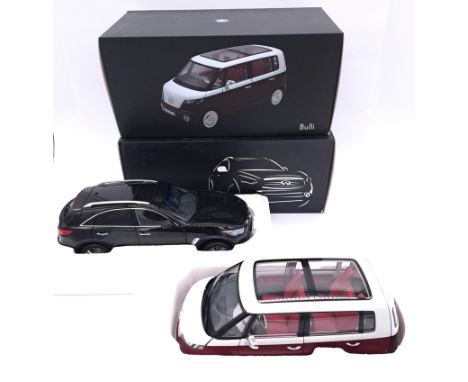 Norev &amp; Paudi (China official licensed Nissan product), a boxed pair of 1:18 scale models comprising of Norev Volkswagen 