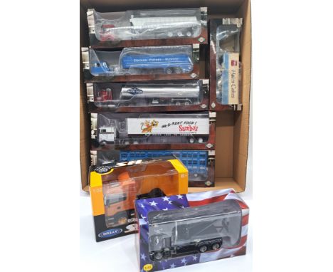 Welly and similar, a group of boxed 1:43 &amp; 1:32 scale commercial models comprising mainly of Articulated Truck/Trailers a