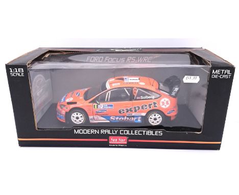 Sun Star, a boxed 1:18 scale No.3942 (Modern Rally Collectibles Series) Ford Focus RS "WRC08" (#6 H.Solberg/C.Menkerud-3rd Ra