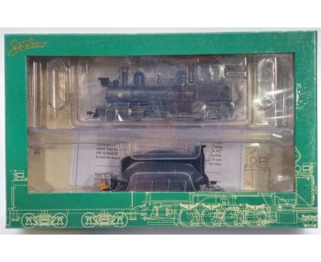 Bachmann Spectrum 28324 "On30" 4-4-0 American Outside Frame Steam Loco. Painted, unlettered with Steel Cab (black with graphi