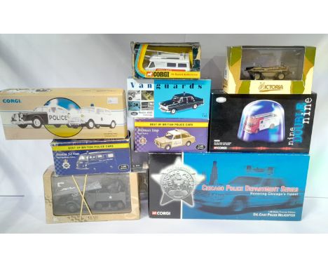 Corgi, Atlas &amp; Similar - a boxed group to include US51903 H47 Bell Helicopter (please note this item is damaged), Corgi 9