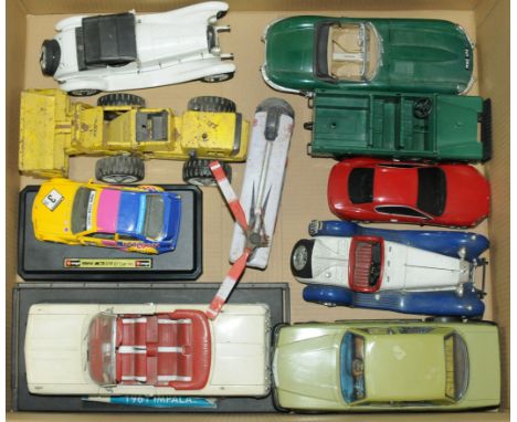 Tonka, Bburago, Polistil &amp; Similar an unboxed group to include Polistil Jaguar XKE, Bburago 1932 Alfa Romeo 2300 Spider a