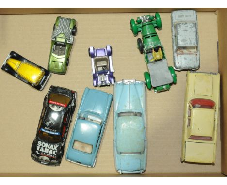 Triang (Spot-on), Hot Wheels (Redlines) &amp; Similar an unboxed group to include Spot-on Bentley Saloon, Solido Ferrari 250 