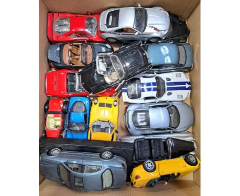 Jouef, Maisto, Burago and similar. An unboxed group of 1:18 and similar scale models comprising of High Performance, Road Veh