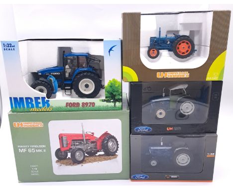 Universal Hobbies &amp; Imber Models, a boxed 1:32 &amp; 1:16&nbsp; scale Tractor group to include Universal Hobbies 1:16 sca