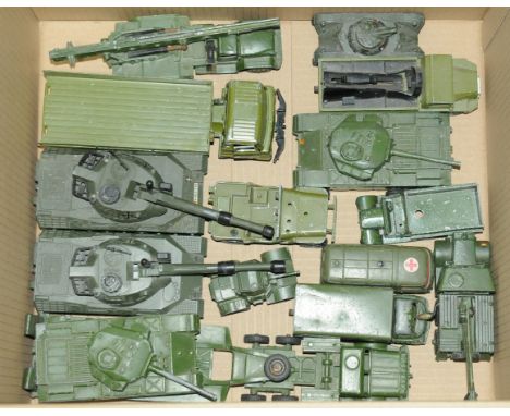 Dinky &amp; Corgi &ndash; an unboxed Military group to include Corgi Commer &frac34; Ton Chassis &ldquo;Ambulance&rdquo;, Din