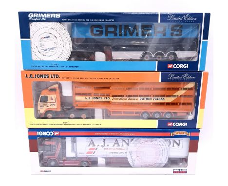 Corgi, a group of 1/50 Scale Truck/Trailer models to include CC12424 Volvo FH Globetrotter with Houghton Parkhouse 'The Profe