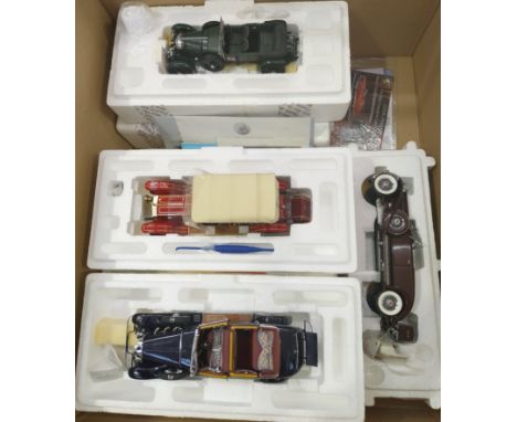 Franklin Mint, a partially boxed group (Polystyrene only) of 1:24 scale Classic Vintage Models comprising of (1) 1926 Mercede