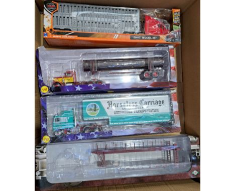 Welly and similar, a group of boxed 1:43 &amp; 1:32 scale commercial models comprising mainly of Articulated Truck/Trailers a