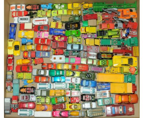 Matchbox an unboxed group of mainly Superfast to include No.75 Ferrari Berlinetta, No.40 Vauxhall Guildsman and others (see p