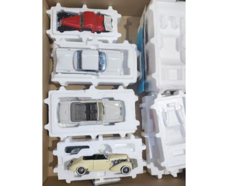 Franklin Mint, a partially boxed group (Polystyrene only) of 1:24 scale Classic Vintage Models comprising of (1) 1937 Cord 81