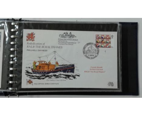 Two albums of stamps and First Day covers relating to the RNLI