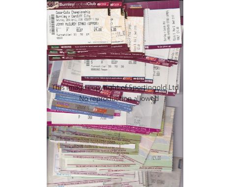 BURNLEY      Over 100 home tickets from the 2000 - 2008 including Chelsea 2001/2 Friendly, Tottenham 2002/3 LC, Man. Utd. 200