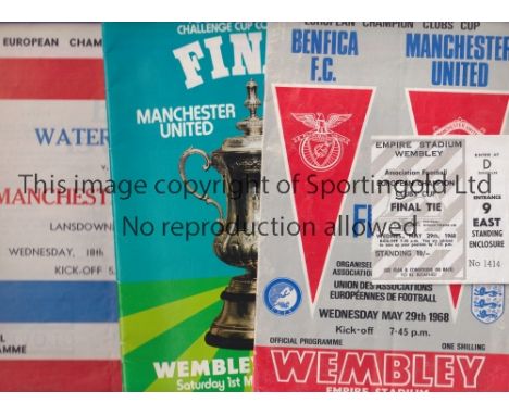 MANCHESTER UNITED      Miscellany including a programme and ticket for the 1968 European Cup Final v Benfica, both slightly c